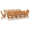 Image de vidaXL Ensemble à manger de jardin 13 pcs 280x90x75 cm bois d'acacia