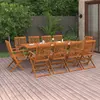 Image de vidaXL Ensemble à manger de jardin 11 pcs 220x90x75 cm bois d'acacia
