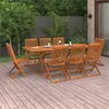 Image de vidaXL Ensemble à manger de jardin 9 pcs 220x90x75 cm bois d'acacia