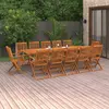 Image de vidaXL Ensemble à manger de jardin 13 pcs 280x90x75 cm bois d'acacia