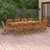 Image de vidaXL Ensemble à manger de jardin 11 pcs 280x90x75 cm bois d'acacia