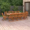 Image de vidaXL Ensemble à manger de jardin 13 pcs 280x90x75 cm bois d'acacia