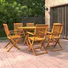 Image de vidaXL Ensemble à manger de jardin 7 pcs Bois d'acacia massif