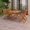 Image de vidaXL Ensemble à manger de jardin 5 pcs Bois d'acacia solide