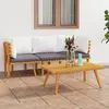 Image de vidaXL Salon de jardin 3 pcs avec coussins Bois d'acacia massif