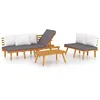 Image de vidaXL Salon de jardin 3 pcs avec coussins Bois d'acacia massif