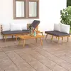 Image de vidaXL Salon de jardin 3 pcs avec coussins Bois d'acacia massif