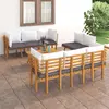 Image de vidaXL Salon de jardin 8 pcs avec coussins Bois d'acacia solide