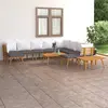 Image de vidaXL Salon de jardin 12 pcs avec coussins Bois d'acacia solide