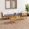 Image de vidaXL Salon de jardin 6 pcs avec coussins Bois d'acacia solide