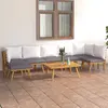 Image de vidaXL Salon de jardin 8 pcs avec coussins Bois d'acacia solide