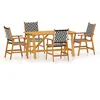 Image de vidaXL Ensemble à manger de jardin 5 pcs Bois d'acacia solide