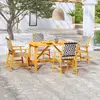 Image de vidaXL Ensemble à manger de jardin 5 pcs Bois d'acacia solide