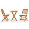 Image de vidaXL Ensemble à manger d'extérieur pliable 3 pcs Bois d'eucalyptus
