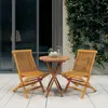 Image de vidaXL Ensemble à manger de jardin 3 pcs Bois de teck massif