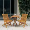 Image de vidaXL Ensemble à manger de jardin 3 pcs Bois de teck massif
