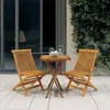 Image de vidaXL Ensemble à manger de jardin 3 pcs Bois de teck massif