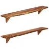 Image de vidaXL Étagères murales 2 pcs 110x20x18 cm bois massif d'acacia