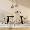 Image de vidaXL Chaises pivotantes à manger lot de 4 Crème Tissu