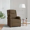 Image de vidaXL Fauteuil inclinable Marron Tissu