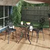Image de vidaXL Chaises de bistro lot de 2 Aluminium coulé Noir