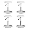 Image de vidaXL Chaises à manger lot de 4 blanc similicuir