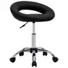 Image de vidaXL Chaise pivotante à manger Noir Similicuir