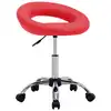 Image de vidaXL Chaise pivotante à manger Rouge Similicuir