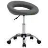 Image de vidaXL Chaise pivotante de salle à manger Gris Similicuir