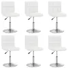 Image de vidaXL Chaises à manger lot de 6 blanc similicuir