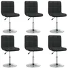 Image de vidaXL Chaises à manger lot de 6 noir similicuir