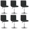 Image de vidaXL Chaises à manger lot de 6 noir similicuir