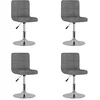 Image de vidaXL Chaises pivotantes à manger lot de 4 Gris clair Tissu