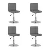 Image de vidaXL Chaises pivotantes à manger lot de 4 Gris clair Tissu