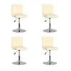 Image de vidaXL Chaises pivotantes à manger lot de 4 Crème Tissu