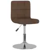 Image de vidaXL Chaise pivotante de salle à manger Marron Tissu