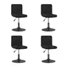 Image de vidaXL Chaises pivotantes à manger lot de 4 noir velours