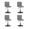 Image de vidaXL Chaises pivotantes à manger lot de 4 gris clair velours