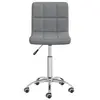 Image de vidaXL Chaise pivotante de salle à manger Gris clair Tissu