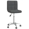 Image de vidaXL Chaise pivotante de salle à manger Gris foncé Tissu