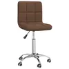 Image de vidaXL Chaise pivotante de salle à manger Marron Tissu