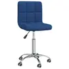 Image de vidaXL Chaise pivotante de salle à manger Bleu Tissu