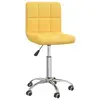 Image de vidaXL Chaise pivotante de salle à manger Jaune moutarde Tissu