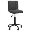 Image de vidaXL Chaise pivotante de salle à manger Noir Velours
