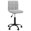 Image de vidaXL Chaise pivotante de salle à manger Gris clair Velours