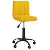 Image de vidaXL Chaise pivotante de salle à manger Jaune moutarde Velours