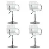 Image de vidaXL Chaises pivotantes à manger lot de 4 blanc similicuir