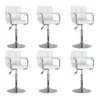 Image de vidaXL Chaises pivotantes à manger lot de 6 blanc similicuir