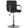 Image de vidaXL Chaise de Salle à Manger Fauteuil à Dîner Chaise Pivotante de Repas Siège de Cuisine Meuble de Cuisine Hauteur Réglable Noir Similicuir