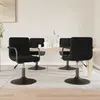Image de vidaXL Chaises pivotantes à manger lot de 4 noir velours